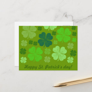 Grönt Klöver, Lucky Klöver, Saint patrick's day Vykort