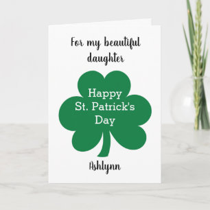 Grönt Klöver Lycklig St. Patrick's Day Kort