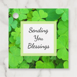 Grönt Klöver Photo Prosperity Bible Verse Cute Gåvor Etiketter