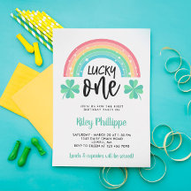 Grönt Klöver & Rainbow Lucky en första födelsedag