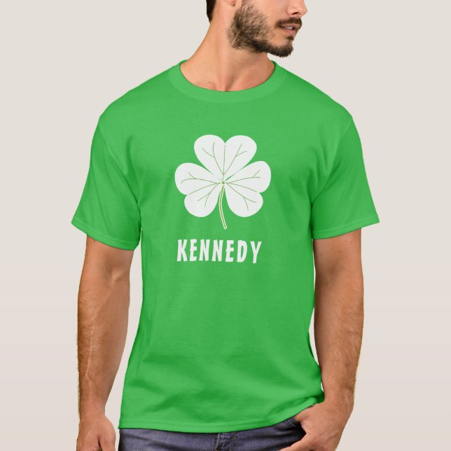 Grönt Klöver Shamrock Ireland T Shirt (Framsida)