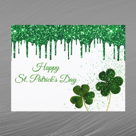 Grönt Klöver Shamrock St. Patricks Day Helg Vykort