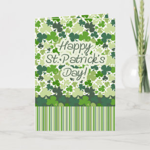 Grönt Klöver, Shamrocks, Lycklig St. Patrick's Day Kort