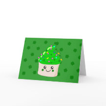 Grönt Klöver St patricks day Cute Cupcoa