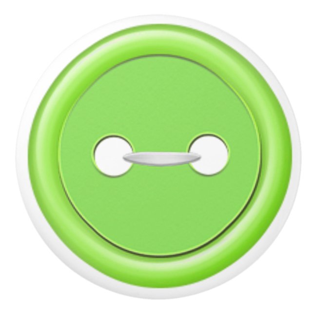 Grönt knäppas enhetshandtag knopp (Framsidan)