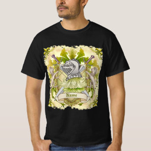 Grönt Knight Family Crest Surname t-shirt