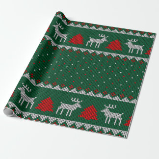 GRÖNT KNITTERAD CHRISTMAS SWEATER PRESENTPAPPER