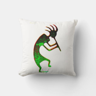 grönt kokopelli-kudde kudde