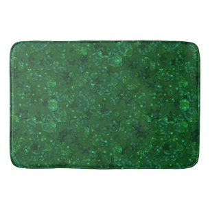 Grönt konfetti, glitter badrumsmatta