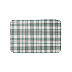 grönt kontrollerad lätt tartan mönster badrumsmatta