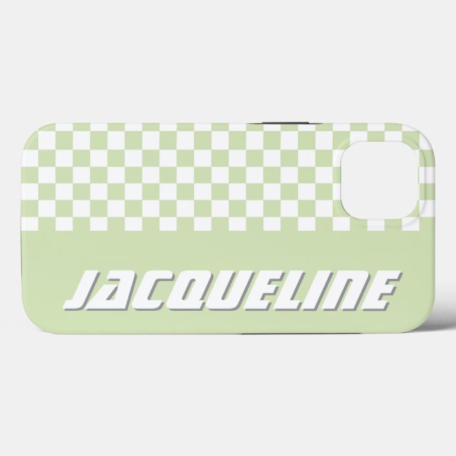 Grönt Kontrollerad Mönster (Baksida (horisontell))