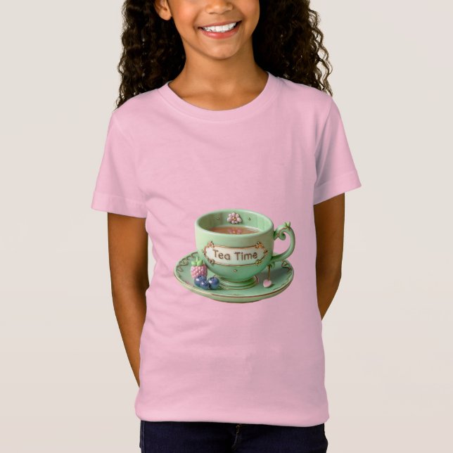 Grönt Kopp, hallon och blåbär T Shirt (Framsida)