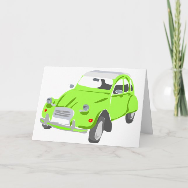 Grönt kort för Citroen 2 CV-hälsning (Framsida)