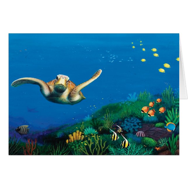 Grönt kort för havssköldpaddagåva (Framsidan Horizontal)