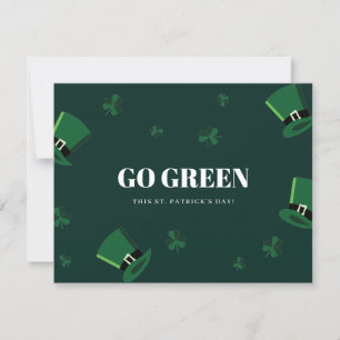 Grönt-kort för St. Patrick-Day Julkort