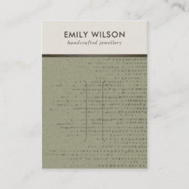 GRÖNT KRAFT WHITE DOTS HAIR CLIP VISNING CARD VISITKORT