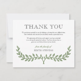 Grönt kransympatitack tack kort