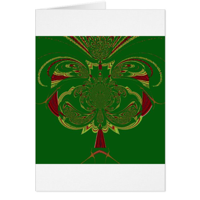 Grönt Krona Hälsningskort (Framsidan)