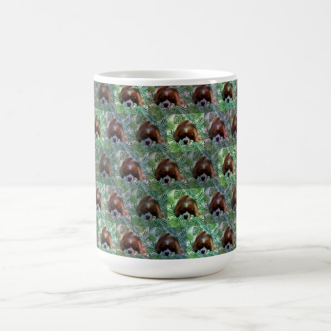 Grönt Kung Charles Cavalier Spanska, Kaffe Mugg (Center)