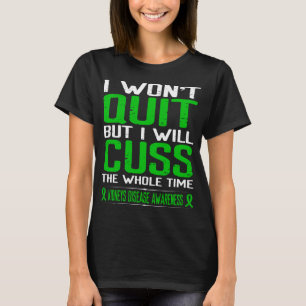 Grönt Kussar som inte avslutar njursjukdom Medvet T Shirt
