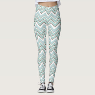Grönt Kvinnors bindningar till Grönten Chevron Min Leggings