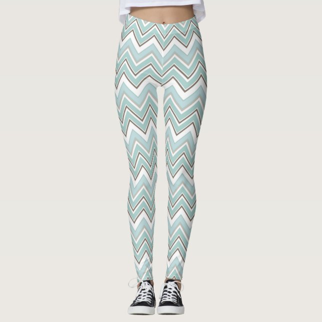 Grönt Kvinnors bindningar till Grönten Chevron Min Leggings (Framsida)