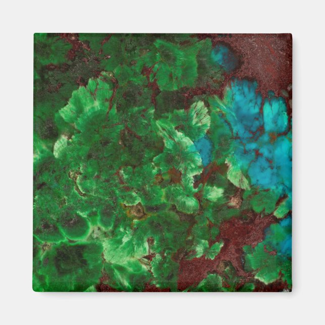 Grönt Laced Shattuckite Magnet (Framsidan)