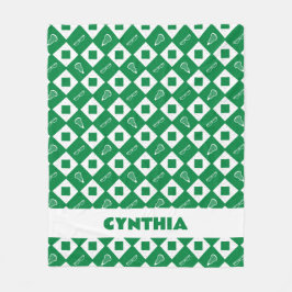 Grönt Lacrosse Argyle Mönster Fleece Blanket