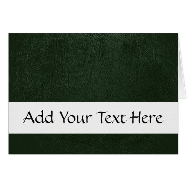 Grönt, läder, Struktur, läderbakgrund, läderbakgru Hälsningskort (Framsidan Horizontal)