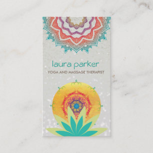 Grönt läka för Yoga för logotyp för Visitkort