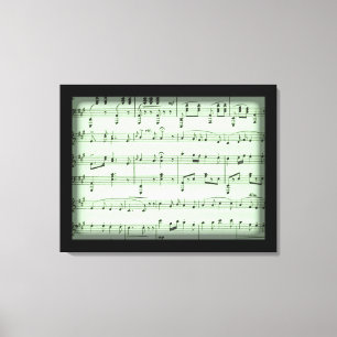 Grönt Lakan Music Canvastryck