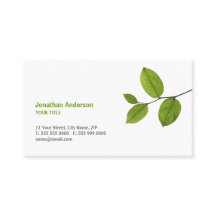 Grönt lämnar visitkorten