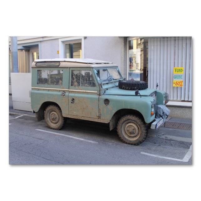 Grönt Land Rover Bordsnummer (Framsidan)