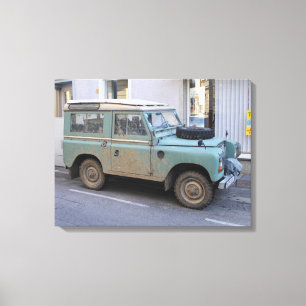 Grönt Land Rover Canvastryck