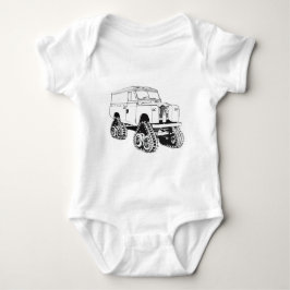 Grönt Landy Land Rover Classic Vintage Hiking Anka Tee