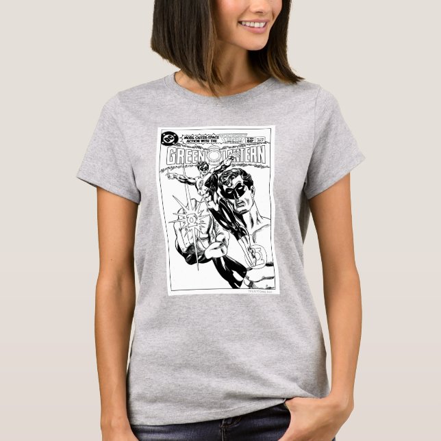 Grönt Lantern - Åtgärdens Tecknad Cover, Black and Tee Shirt (Framsida)