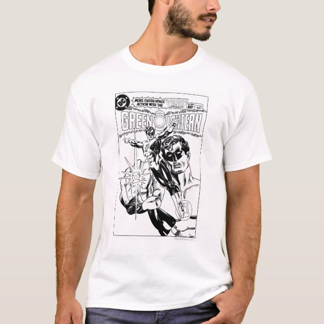 Grönt Lantern - Åtgärdens Tecknad Cover, Black and Tee Shirt (Framsida)