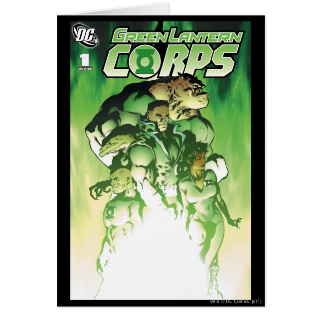 Grönt Lantern Corps Hälsningskort (Framsidan)