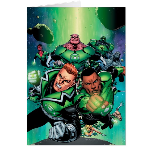 Grönt Lantern Corps Hälsningskort (Framsidan)