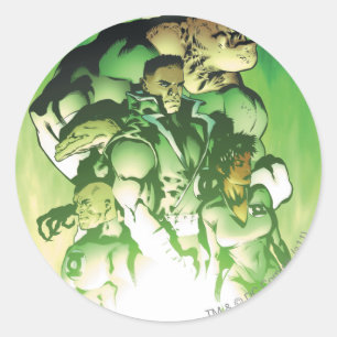 Grönt Lantern Corps Runt Klistermärke