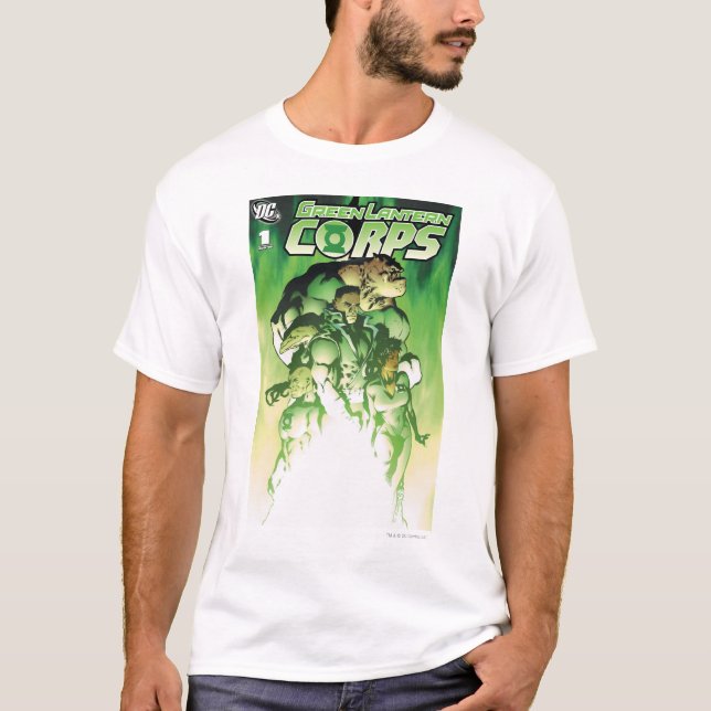 Grönt Lantern Corps Tee Shirt (Framsida)