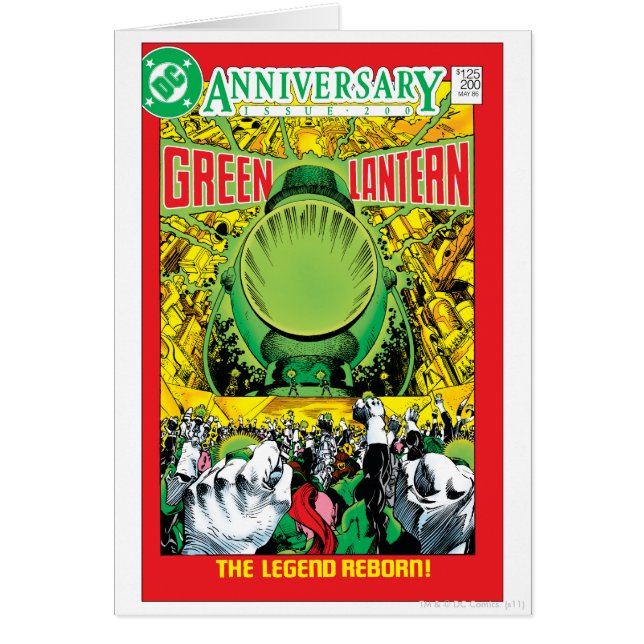 Grönt Lantern - den förklarande födseln Hälsningskort (Framsidan)