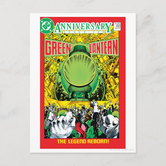 Grönt Lantern - den förklarande födseln Vykort (Framsida)