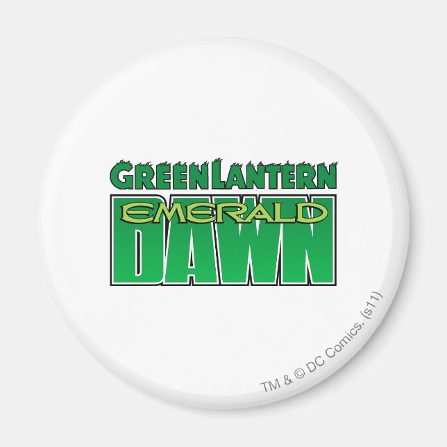 Grönt Lantern - Emerald Dawn Logotyp Magnet (Framsidan)