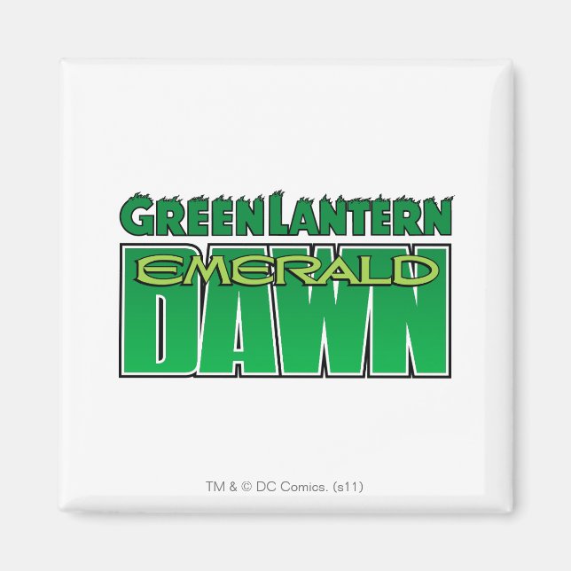 Grönt Lantern - Emerald Dawn Logotyp Magnet (Framsidan)