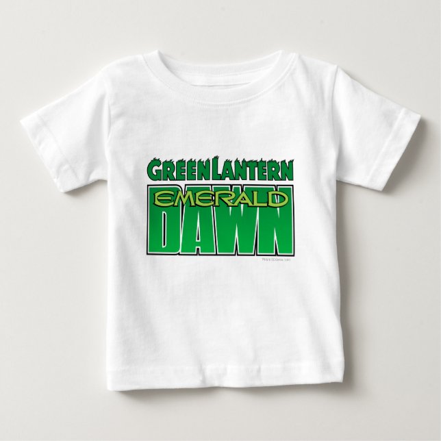 Grönt Lantern - Emerald Dawn Logotyp T-shirt (Framsida)