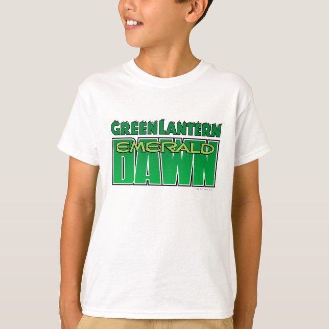 Grönt Lantern - Emerald Dawn Logotyp T-shirt (Framsida)