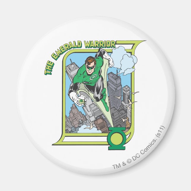 Grönt Lantern - Emerald Warrior Magnet (Framsidan)