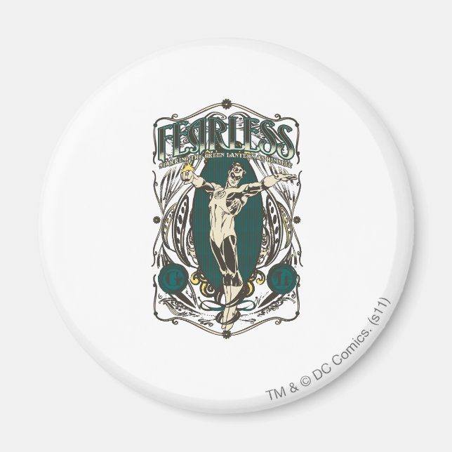 Grönt Lantern - "Fearless"-Poster Magnet (Framsidan)