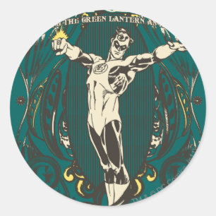 Grönt Lantern - "Fearless"-Poster Runt Klistermärke